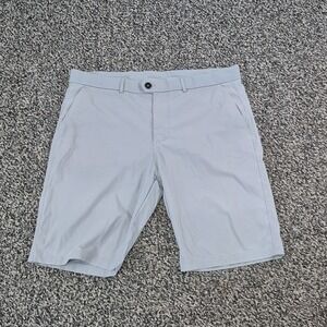 Greyson Shorts Mens 36 Gray Golf Chino Performance Stretch Flat Front *Flaw